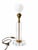 Metal Hollywood Regency Faceted Acrylic Crystal and Brass Table Lamp by Decco Accessories, 1970s For Sale - Image 7 of 7