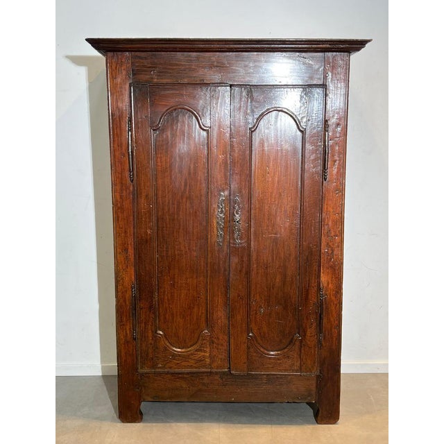 Antique Rustic Wardrobe in Oak For Sale - Image 6 of 6