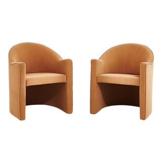 Pace Barrel Back Lounge Chairs by Mariani, Italy 1980 For Sale