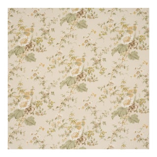 Schumacher Midsummer Hollyhock Fabric in Citron For Sale