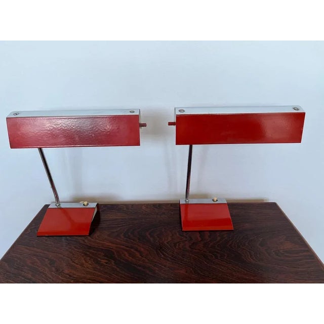 Brown Mid-Century Czechoslovakian Table Lamps from Drupol, 1960s, Set of 2 For Sale - Image 8 of 9