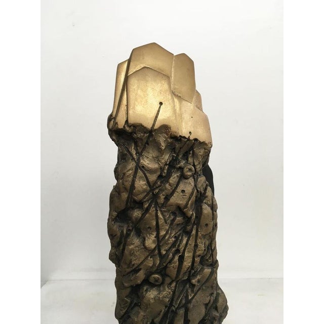 1970s Vintage Italian Abstract Bronze Sculpture, 1979 For Sale - Image 5 of 18