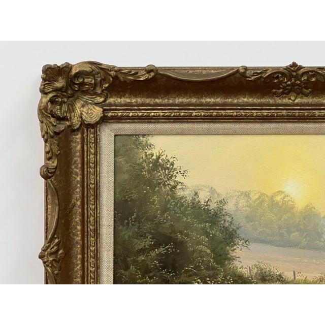 Realism Country Lane to Farmhouse & Birds in English Countryside by 20th Century Artist Circa 1990 For Sale - Image 3 of 18