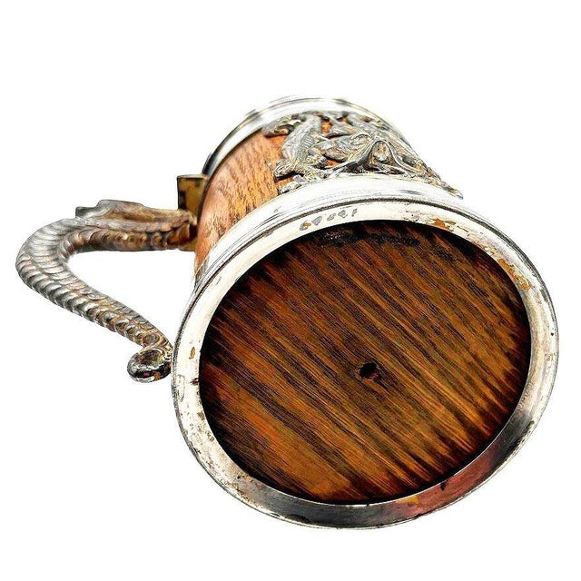 1920s Silverplate Oak Tankard Beer Stein W/ Dragon Motif, by St. Louis Silver Co. For Sale In Los Angeles - Image 6 of 9