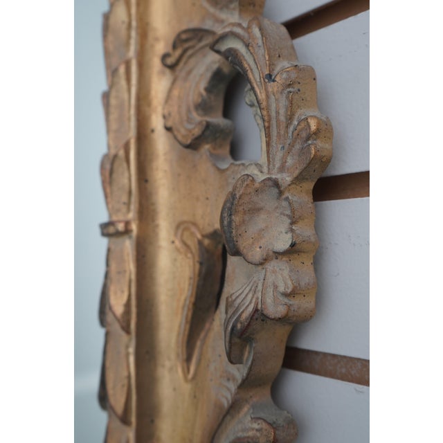 Carolina Mirror Company Carolina Mirror Co Carved Gilt Wall Mirror For Sale - Image 4 of 11