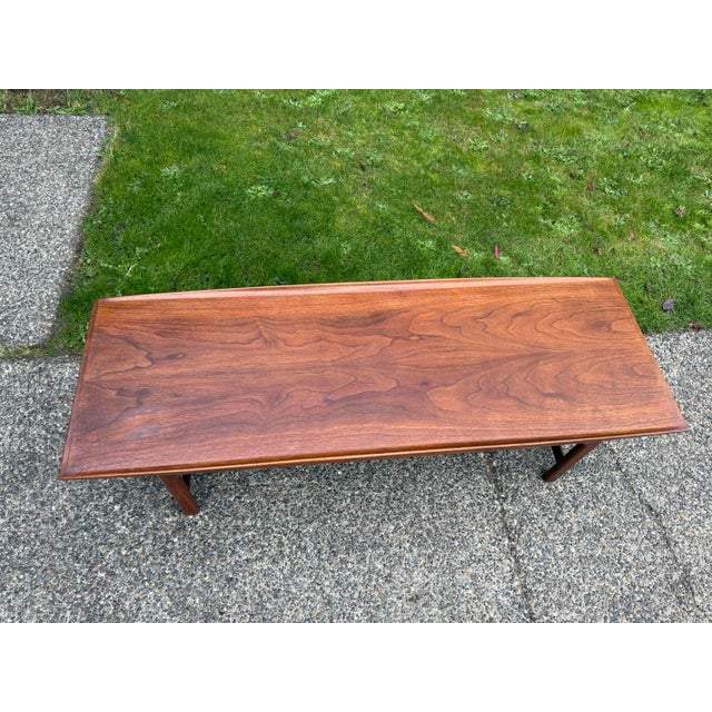 Scandinavian Mid Century Modern Teak & Rattan Coffee Table by Dux For Sale - Image 12 of 12
