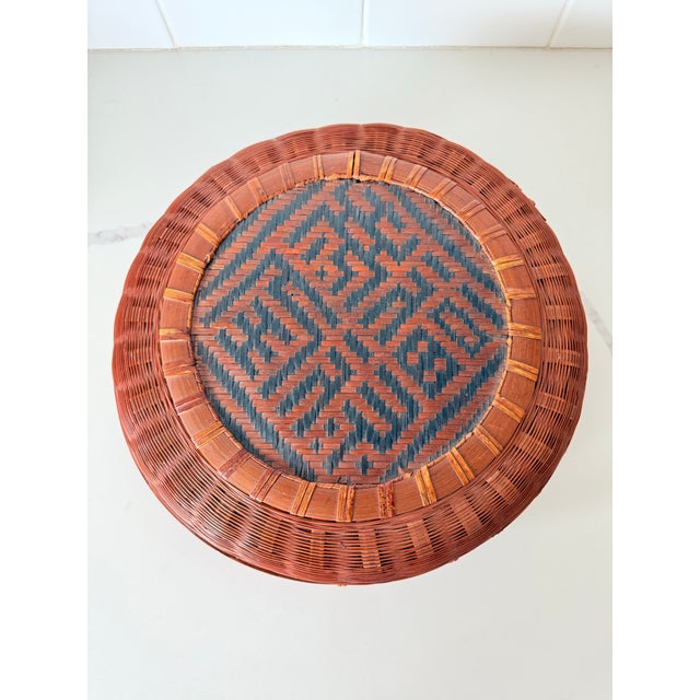 This beautifully crafted handwoven Chinese sewing basket is crafted with fine detail and traditional techniques. The lid...