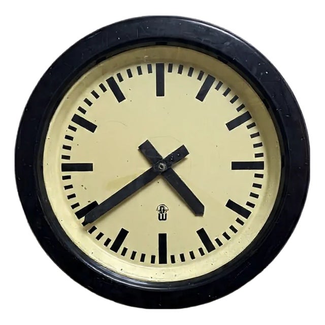 Large Industrial Factory Clocks from GW, East Germany, 1960s For Sale