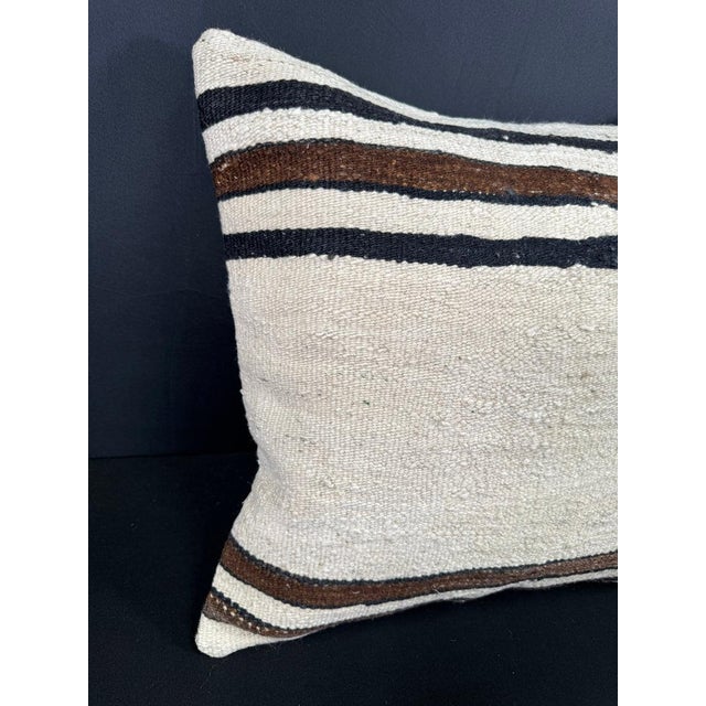 Turkish Hemp Pillow Cushion Natural Beige Brown Cushion Cover 20x20 #30669 Enhance your home decor with our Kilim Pillow...