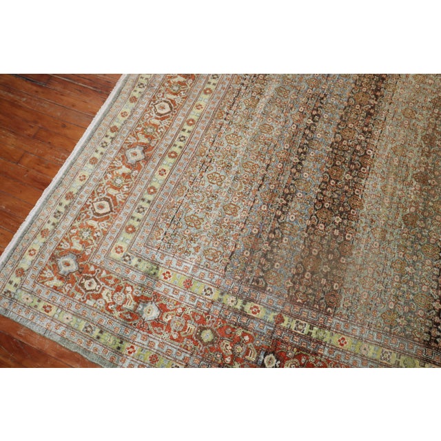 Textile Antique Zabihi Collection Persian Square Senneh Rug - 12'3" x 12'10" For Sale - Image 7 of 10