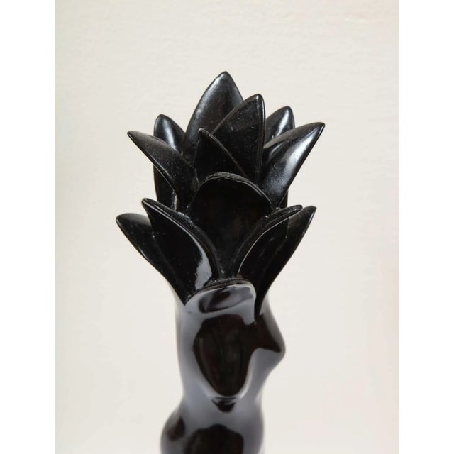 2021 “Black Transition” Contemporary, Black, Mixed Media, Acrylic and Wood Sculpture by Nana De La Fuente For Sale - Image 9 of 10