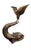 Spectacular La Barge (Attributed) Sculptural Brass Bronze Koi Fish Console Table in a rich and rare patina with a thick...