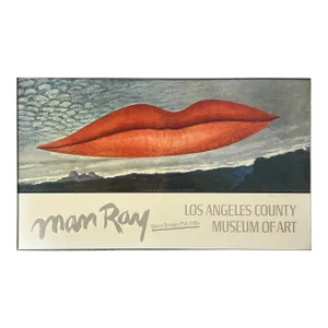 Vintage Original 1966 Man Ray Lacma Exhibition Print, Signed/Framed