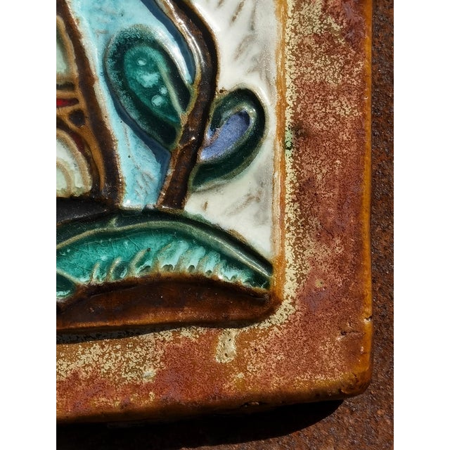 Green Modern Rustic Ceramic Brittany Woman Portrait, France, 1970 For Sale - Image 8 of 10