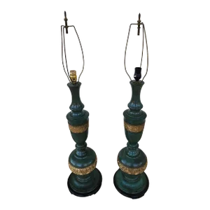 Pair of Tall James Mont Lamps