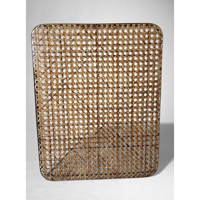 Christian Dior Style Lucite and Vienna Straw Italian Tray For Sale - Image 9 of 18