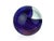 Contemporary Late 20th Century Iridescent Cobalt Blue and Purple Paperweight Art Glass Signed For Sale - Image 3 of 12