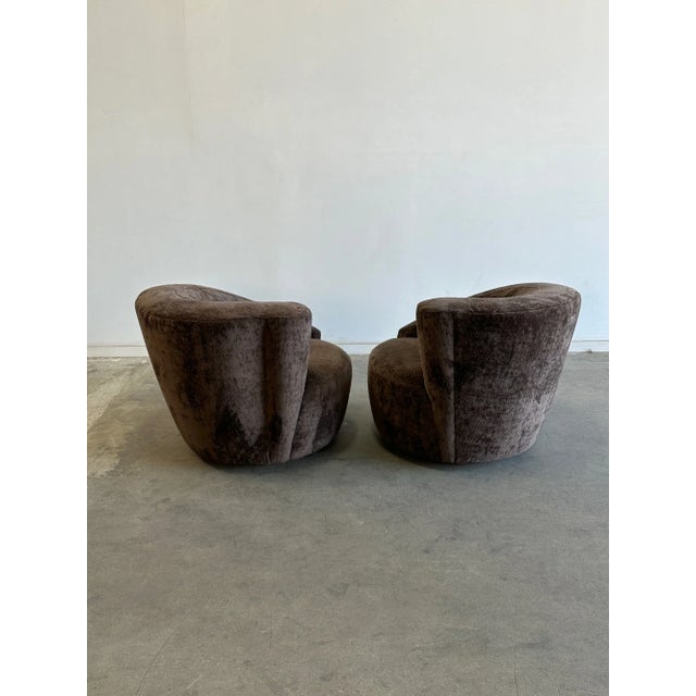Postmodern 1980s Kagan Style Lounge Chairs - Pair For Sale - Image 3 of 10