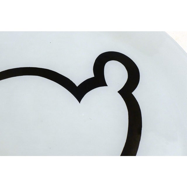 Large Vintage Mickey Mouse Glass Platter, 1980s For Sale - Image 3 of 9