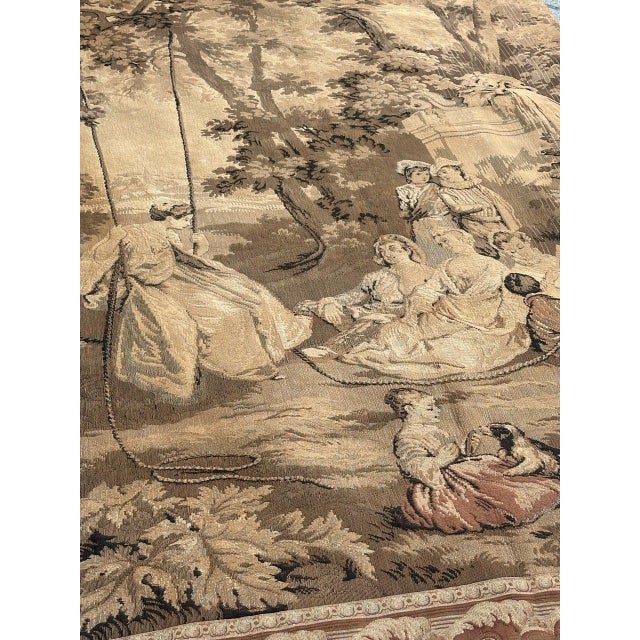 Antique French Aubusson Jacquard Tapestry Panel, 1920s For Sale - Image 10 of 18