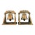 Medieval Antique Cast Bronze Mission Bell Sculpture Bookend, a Pair For Sale