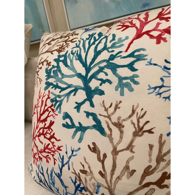 Infuse your space with the lively beauty of the ocean with this vibrant pair of custom coral reef pillows. Each pillow...