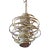 Corbett Lighting "Vertigo" 3 Light Chandelier in Silver Covered Forged Iron For Sale
