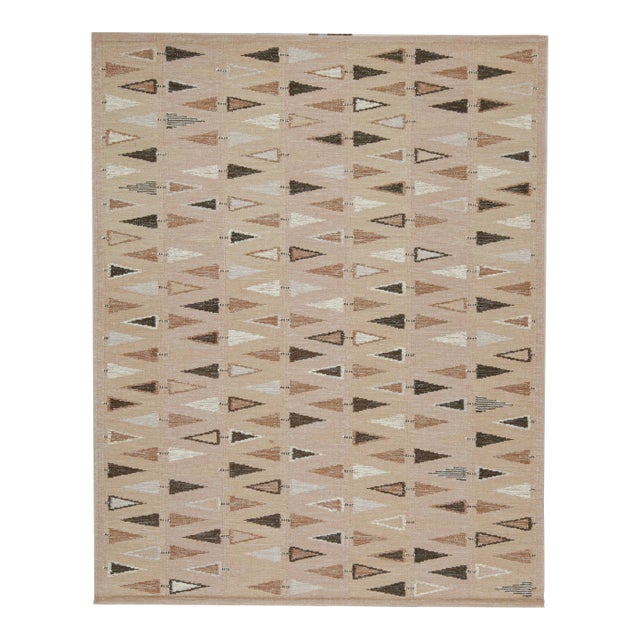 Swedish Geometric Rug by Celerie Kemble for Chairish in Blush, 5'x7' For Sale