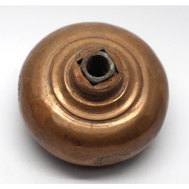 Cast Brass Beaded Egg & Dart Concentric Passage Door Knob For Sale - Image 4 of 4