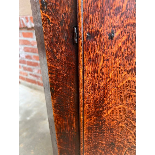 Antique English Oak Wall Corner Cabinet Georgian Hanging Cupboard Gothic C1790 For Sale - Image 15 of 18