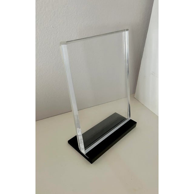 Stunning thick heavy substantial Lucite in excellent vintage condition. Brilliant design, insert your photo or picture or...