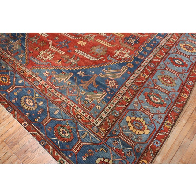 Antique Oversize Tribal Persian Bakshaish Rug For Sale - Image 12 of 18