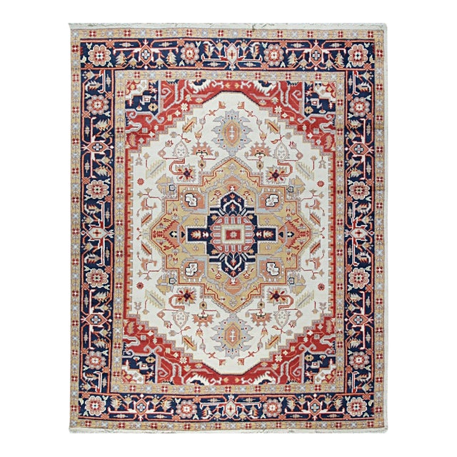 6x9 Luxurious Oriental Ivory Floral Traditional Hand Knotted Wool Carpet Rug For Sale