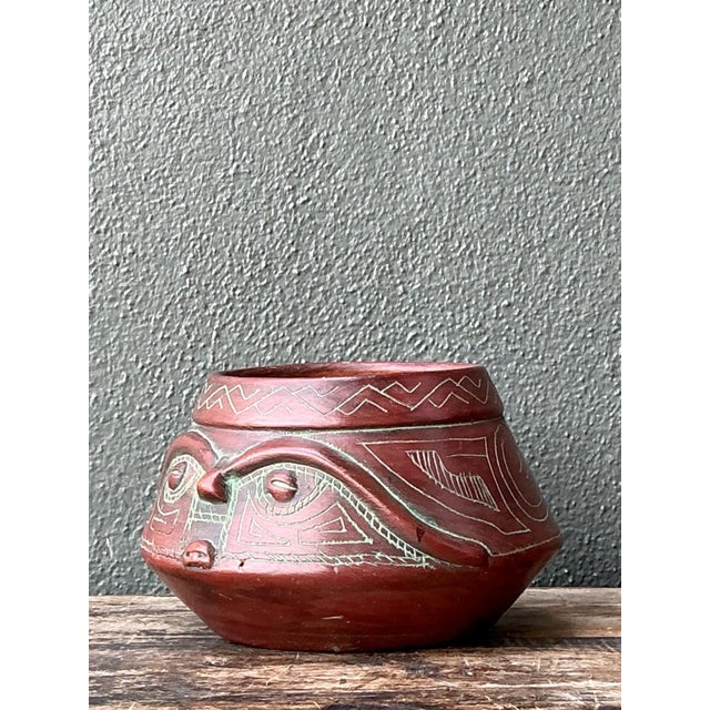Vintage Handcrafted Ceramic Tribal Bowl For Sale - Image 12 of 16