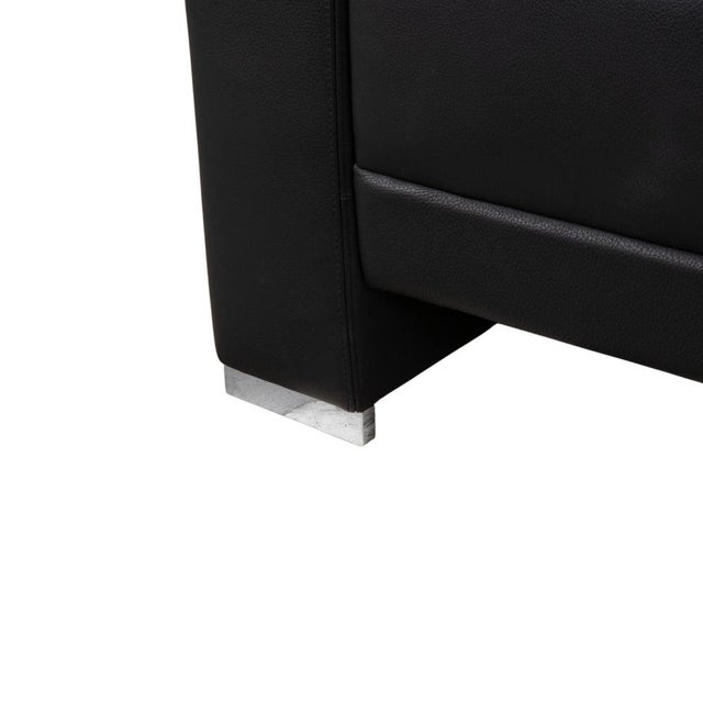 Black Alba 3-Seater Sofa in Black Leather from Brühl For Sale - Image 8 of 15