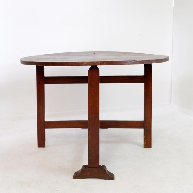 Wood Foldable Winemaker's Table in Oak For Sale - Image 7 of 15