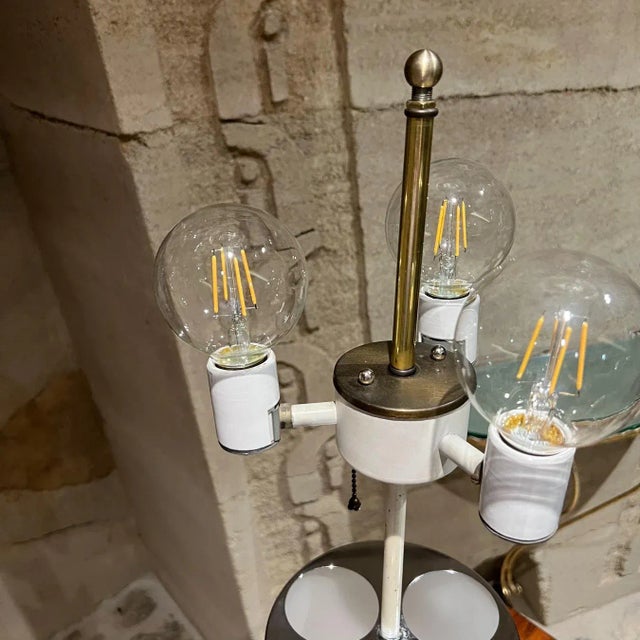 1970s White Cylinder Table Lamp Style of Kartell Italy For Sale - Image 12 of 13