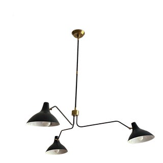 Aerin Charlton Large Triple Arm Chandelier For Sale