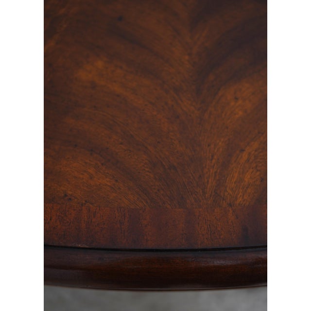 1990s Theodore Alexander Large Round Mahogany Dining Room Table For Sale - Image 5 of 18