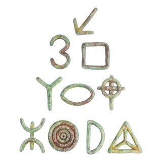 1991 “Essential Equation” Abstract Ceramic Wall Sculptures by Ana England For Sale