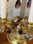 1920s Pair Antique Bronze French Amethyst Crystal Candelabra Lamp Girandoles Lyre Back For Sale - Image 5 of 8