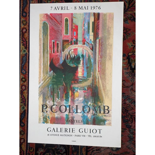 Vintage Mid 20th Century Dated Impressionist Full Size Paul Collomb Landscape Poster For Sale - Image 4 of 4