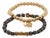 Lucky Gold Elephant & Ethnic Black Beaded Bracelet Set For Sale