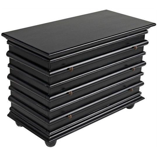 Contemporary NOIR Ascona Small Chest in Hand Rubbed Black For Sale - Image 3 of 10