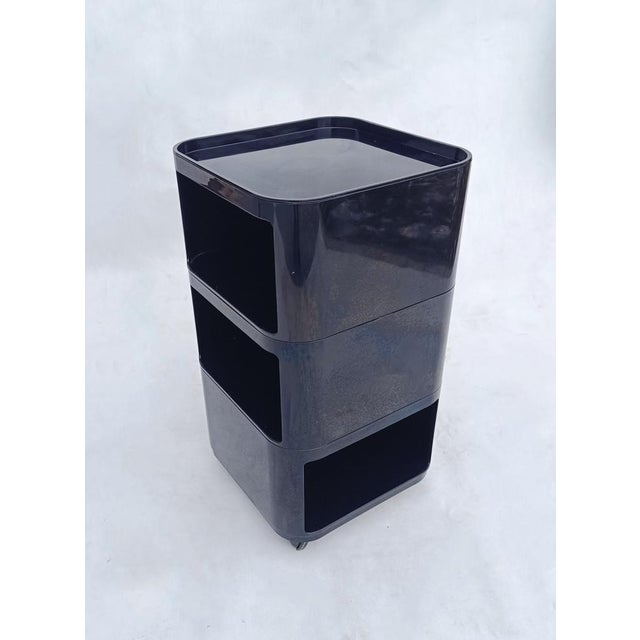 Black Modular Square Container by Anna Castelli Ferrieri for Kartell For Sale - Image 9 of 10