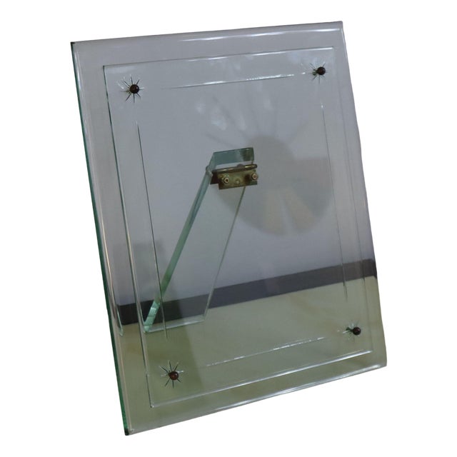 Vintage Glass and Brass Photo Frame by Pietro Chiesa for Fontana Arte For Sale