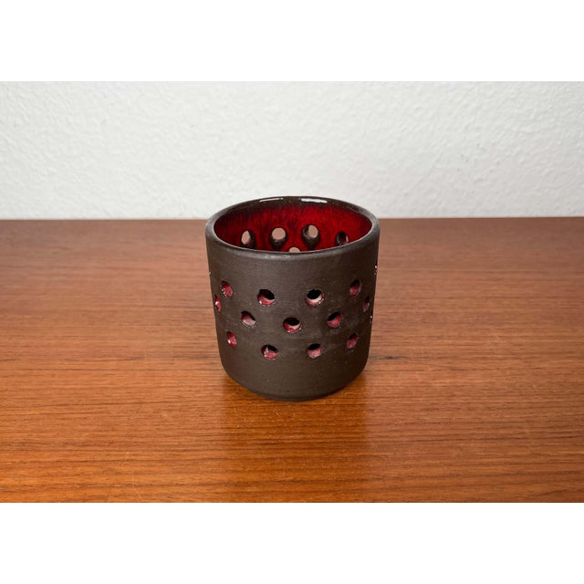 Mid-Century Modern Mid-Century Modern Danish Studio Pottery Candleholder from Lehmann Pottery, 1960s For Sale - Image 3 of 18