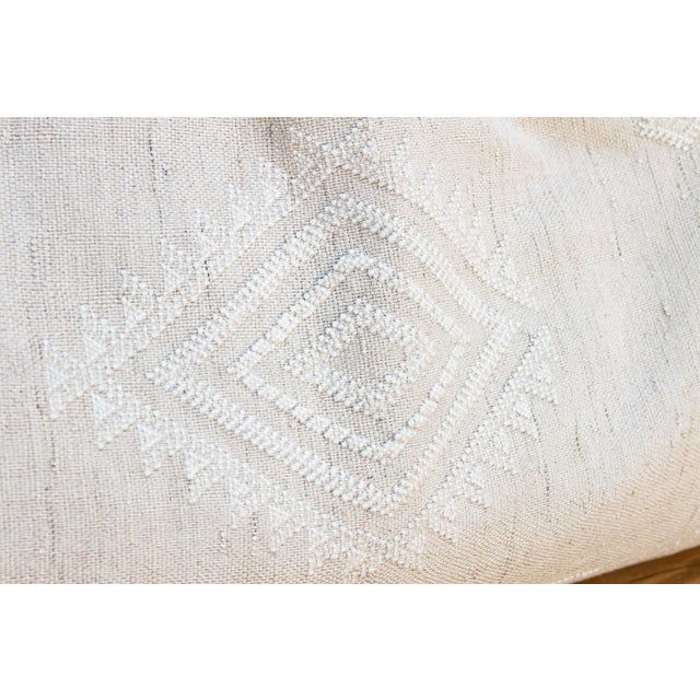 Linen Tail Oversized Lumbar Moroccan Pillow For Sale - Image 4 of 8