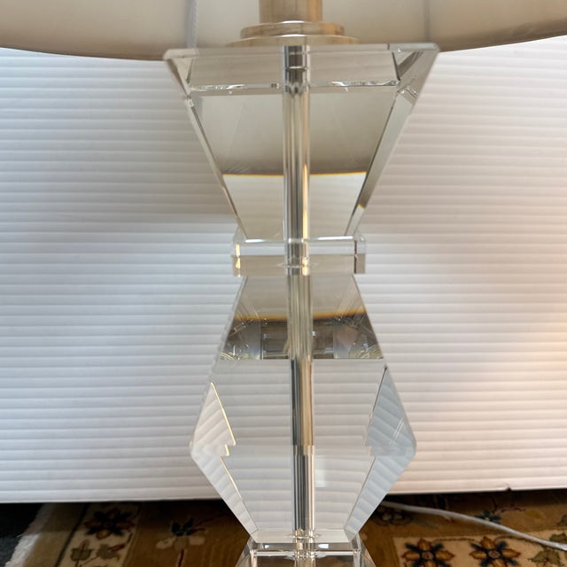 Ethan Allen Crystal Table Lamps, Pair For Sale - Image 9 of 14