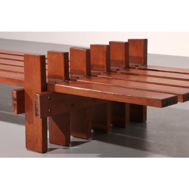 Italian Modern Teak Bench, 1960s For Sale - Image 6 of 11